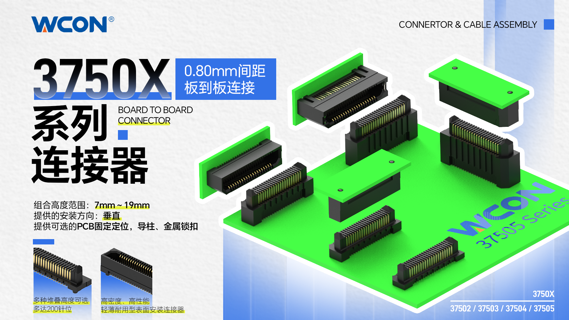 3750X 系列双排板对板乐竞（中国）lejing·官方网页版
器：56Gbps 高速、工业级精密乐竞（中国）lejing·官方网页版
解决方案